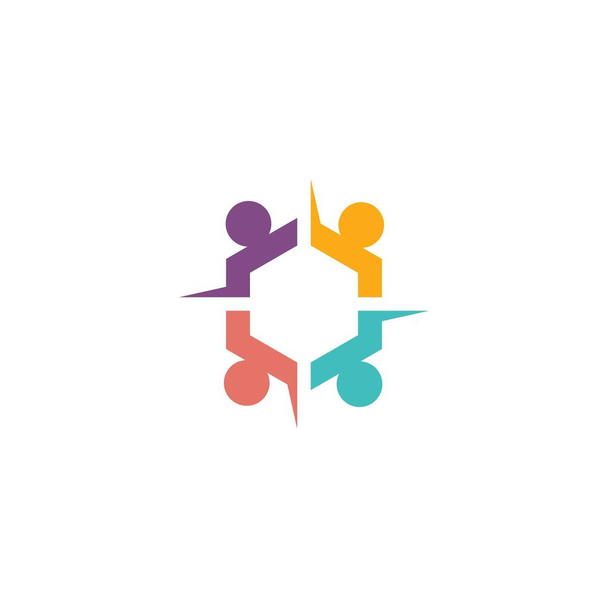 Adoptie en gemeenschapszorg logo template vector pictogram illustratie ontwerp - Vector, afbeelding