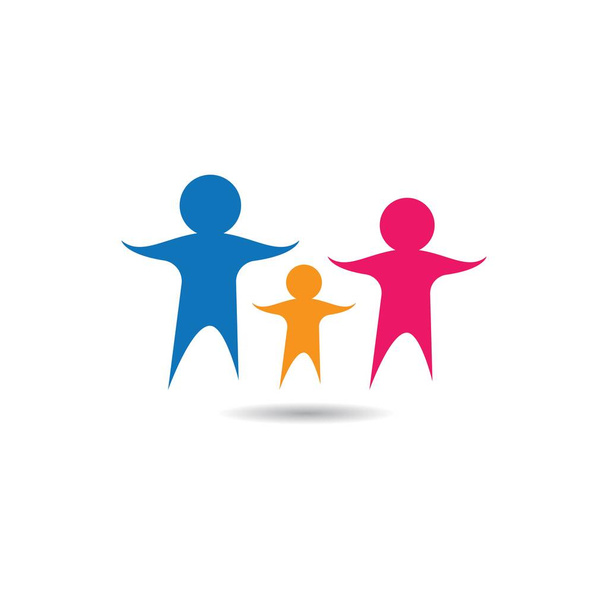 Adoptie en gemeenschapszorg logo template vector pictogram illustratie ontwerp - Vector, afbeelding