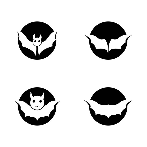 Шаблон логотипу кажанів Векторний дизайн ілюстрації
 - Вектор, зображення