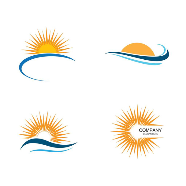 Sun logo template vector icon illustration design - Vetor, Imagem