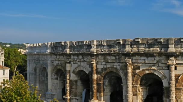 L'arène romaine, Nîmes, Gard, Occitanie, France - Séquence, vidéo