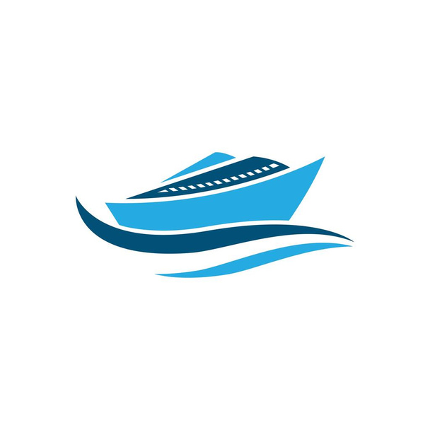 дизайн векторной иконки логотипа круизного корабля - Вектор,изображение