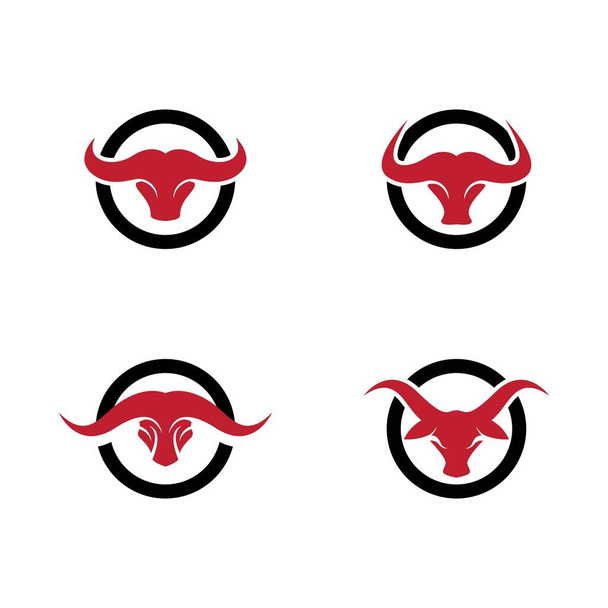 Logo byka szablon wektor ikona ilustracja projekt - Wektor, obraz