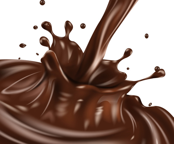 Chocolate splash - Vector, Image