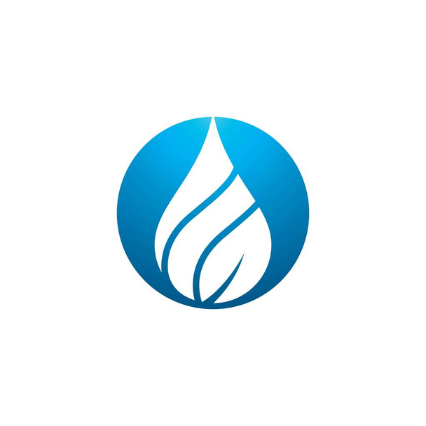 Modelo de logotipo de gota de água ícone de vetor ilustração design - Vetor, Imagem
