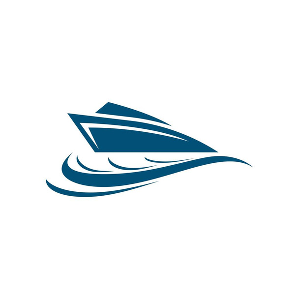 Kreuzfahrtschiff Logo Vorlage Vektor Symbol Illustration Design - Vektor, Bild