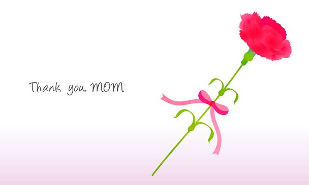Thank you MOM! Vector illustration of carnatio - Vector, Image