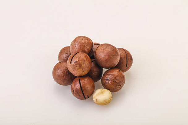 Коричневий кукурудзяний горіх макадамії. - Фото, зображення