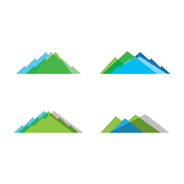 Mountain Logo sablon vektor ikon illusztráció tervezés - Vektor, kép