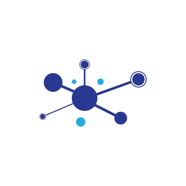 Modèle de logo molécule vectoriel icône illustration design - Vecteur, image