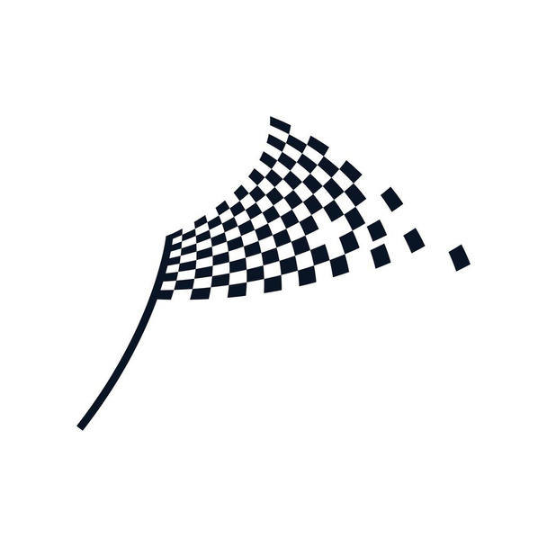 Flag race vector icon illustration design - Vector, Image