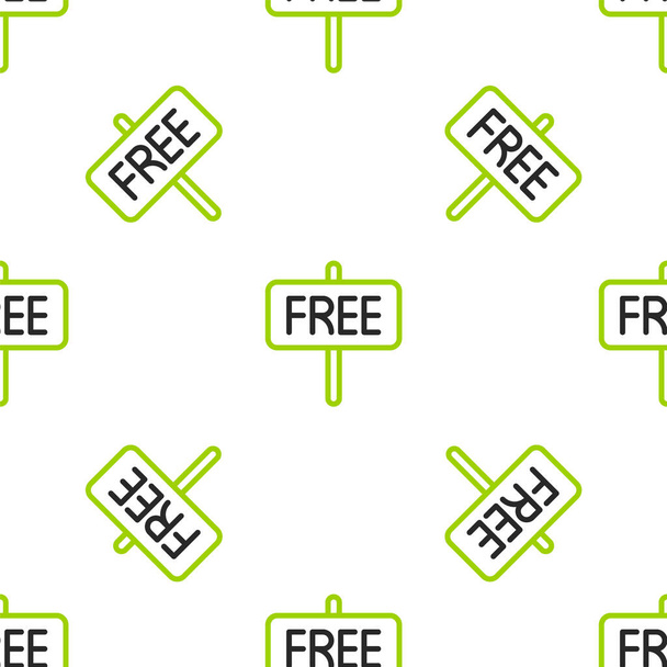 Line Free icon isolated seamless pattern on white background.  Vector - Vecteur, image