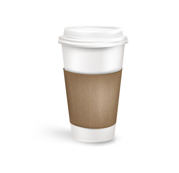 プラスチック製のコーヒー カップ - ベクター画像
