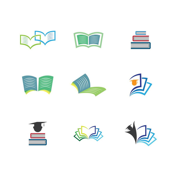 Könyvvektor szimbólum ikon illusztráció tervezés - Vektor, kép