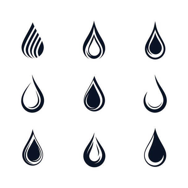 Öl-Tropfen-Symbol-Vektor-Illustration Design - Vektor, Bild