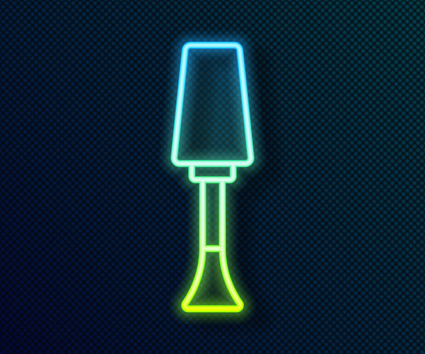 Gloeiende neon lijn Nagellak icoon geïsoleerd op zwarte achtergrond. Vector - Vector, afbeelding