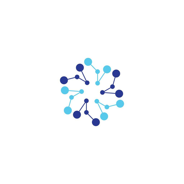 Molecule logo plantilla vector icono ilustración diseño - Vector, Imagen