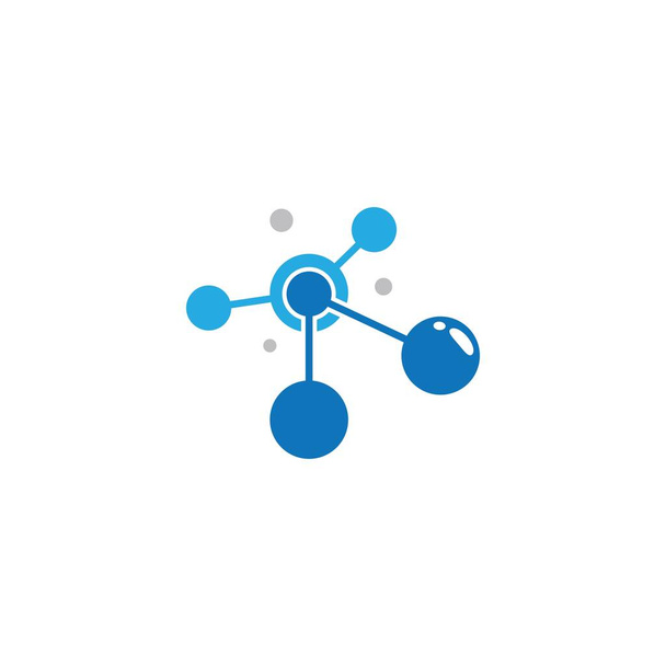 Σχεδιασμός εικονογράφησης διανυσματικών εικονιδίων λογότυπου μορίου - Διάνυσμα, εικόνα