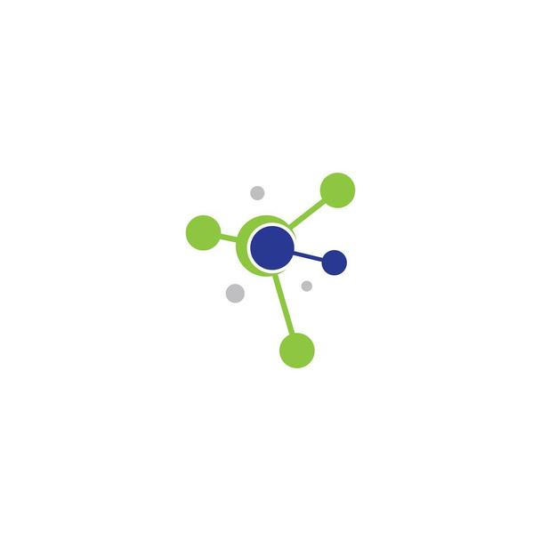 Molecule logotipo modelo vetor ícone ilustração design - Vetor, Imagem
