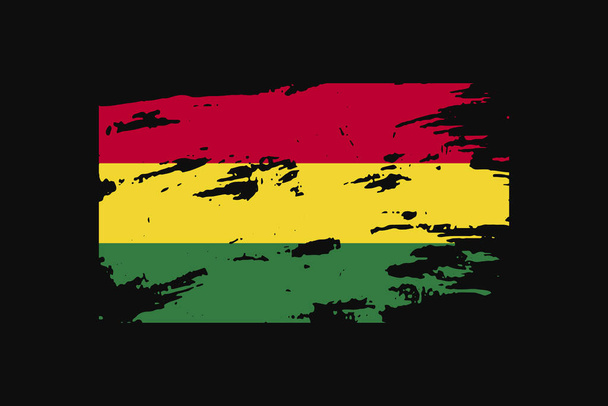 Grunge Style Bandeira da Bolívia. Será usado gráficos de t-shirt, impressão, cartaz e fundo. - Vetor, Imagem