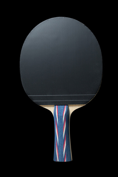 stolní tenis bat, izolované na černém pozadí - Fotografie, Obrázek