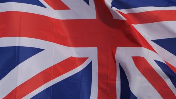 Ulusal İngiliz bayrağı rüzgarda dalgalanıyor. - Video, Çekim