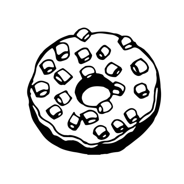  donut, vector op transparante achtergrond - Vector, afbeelding
