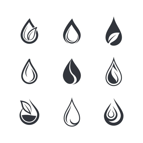 Öl-Tropfen-Symbol-Vektor-Illustration Design - Vektor, Bild