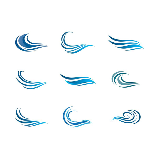 Simbolo d'onda icona vettoriale illustrazione design - Vettoriali, immagini