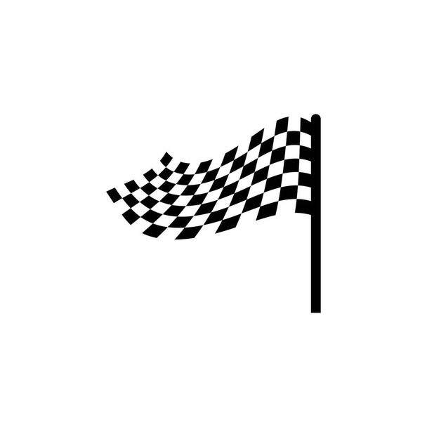 Flag race vektor ikon illusztráció tervezés - Vektor, kép