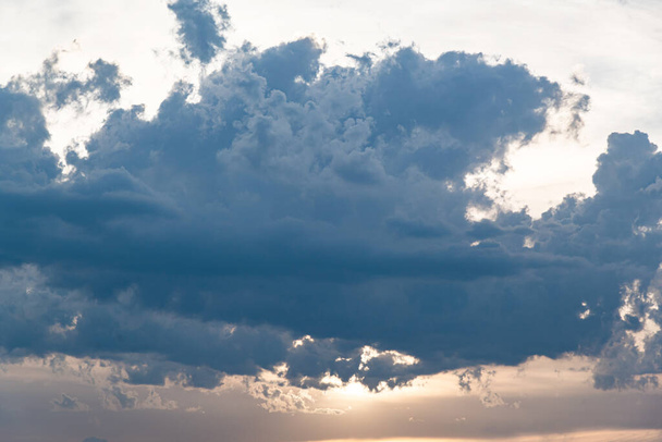 Dramatic cloudy sky as abstract background. - Фото, зображення