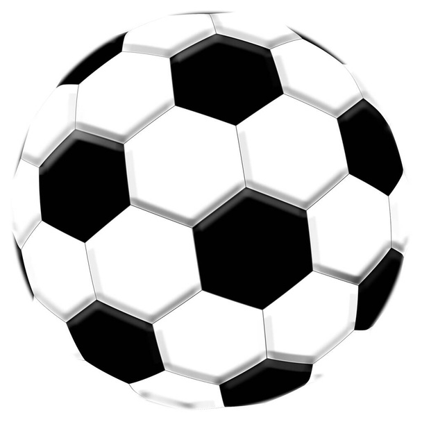 Pallone da calcio bianco per la ricreazione del gioco del calcio, modello clasico - Foto, immagini
