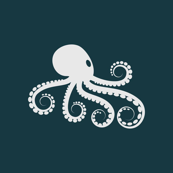 Octopus símbolo vetor ícone ilustração design - Vetor, Imagem