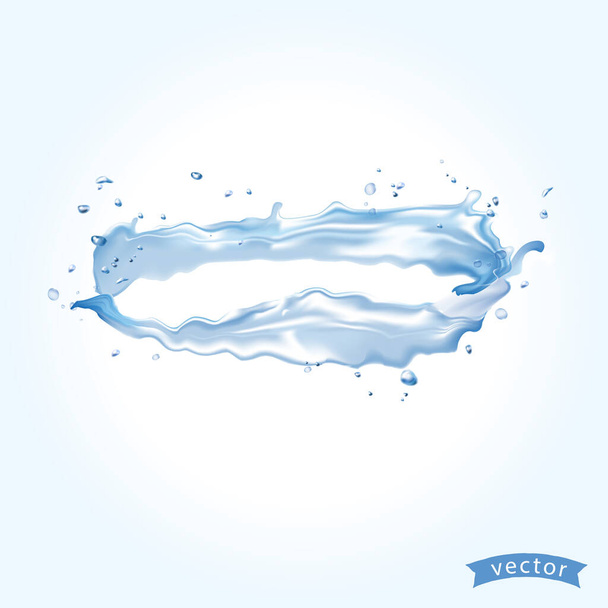 Water splash isolated on white. Vector illustration EPS 10. - Vector, Image