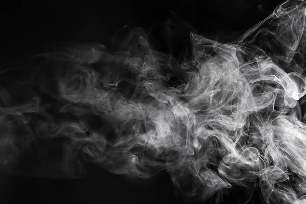 White smoke on dark background, closeup - Photo, Image