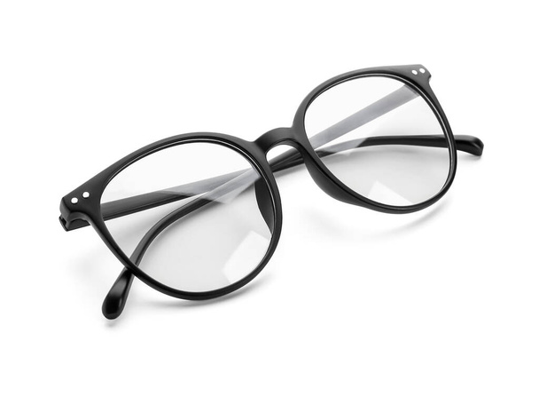 Stylish eyeglasses on white background - Фото, зображення