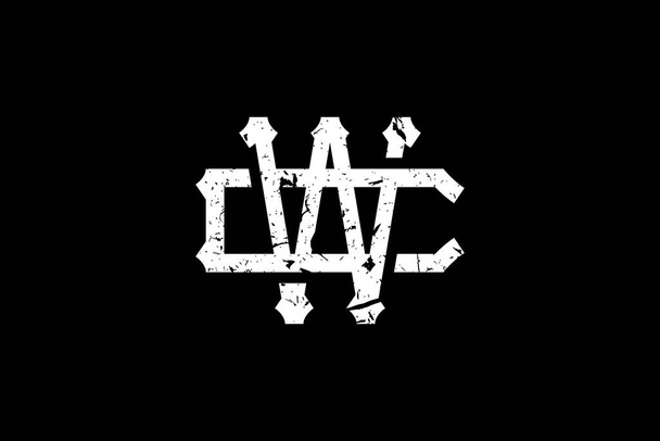 ヴィンテージ初期文字WCのロゴ.このロゴにはアンティークのモノグラム書体が採用されています。それは、ロイヤルティ、ブティック、ホテル、 Heraldic 、ファッションに適しています. - ベクター画像