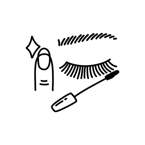 ícone doodle salão de beleza, ilustração vetorial - Vetor, Imagem