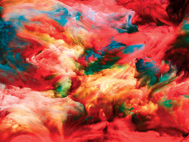 Serie de remolinos de color. Fondo de colorido movimiento de pintura líquida sobre lienzo en asociación con la vida, la creatividad y el arte - Foto, Imagen