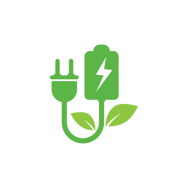 Eco icona di energia simbolo vettoriale illustrazione - Vettoriali, immagini