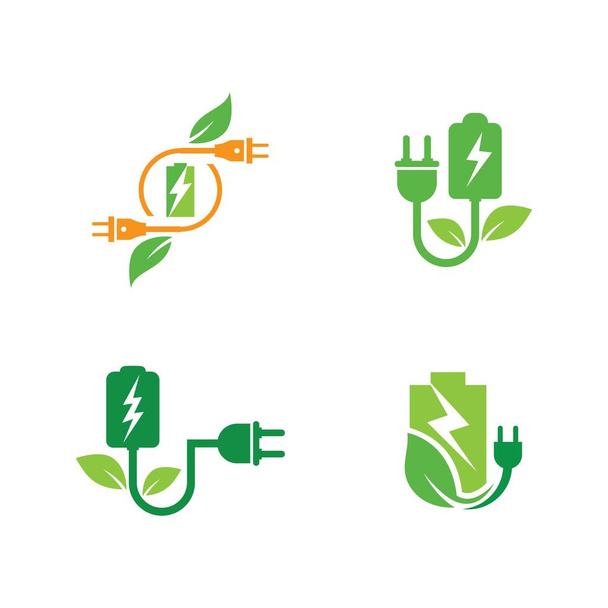 Icono de energía ecológica logo creativo vector ilustración - Vector, imagen