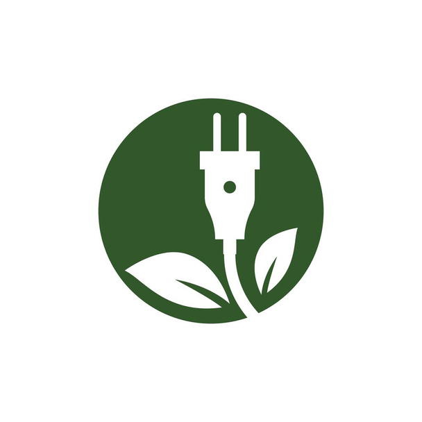 Illustration vectorielle d'icône d'énergie écologique - Vecteur, image