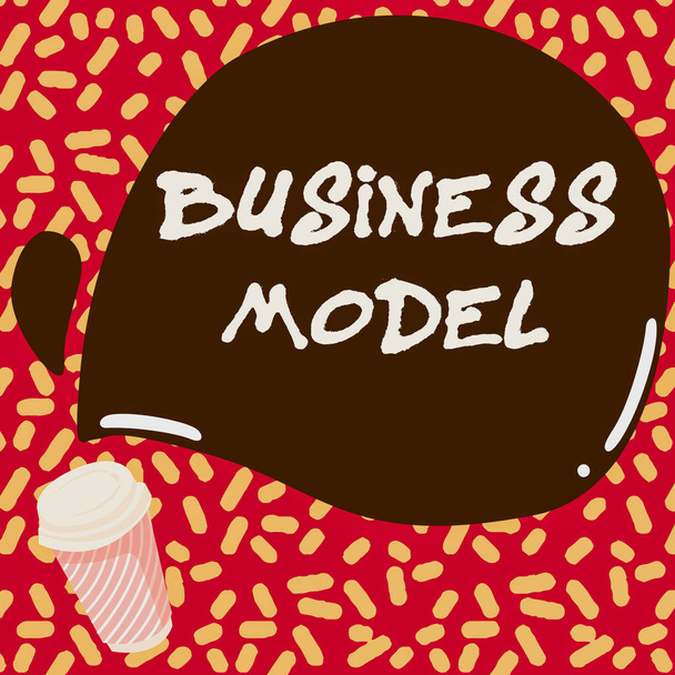Почерк текста Бизнес-модель. Обзор бизнес-модель, показывающая, как компания работает, чтобы генерировать больше прибыли красочный дизайн отображения сообщение, абстрактные меню кафе - Фото, изображение