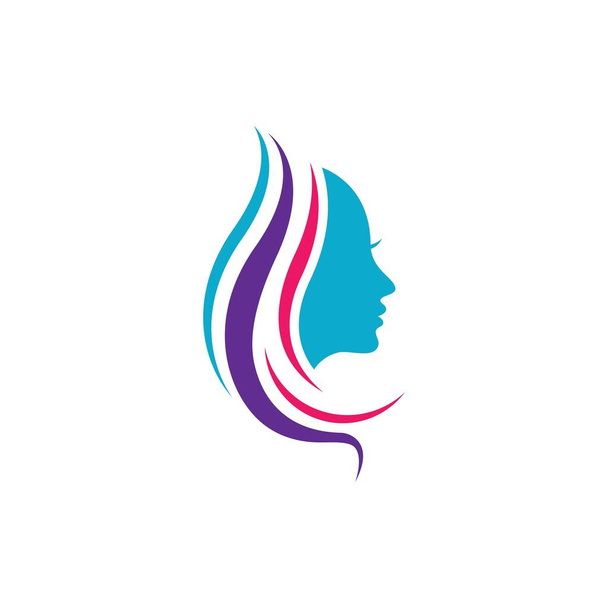 Beauty hair and salon logo vector icon design - Vector, Image