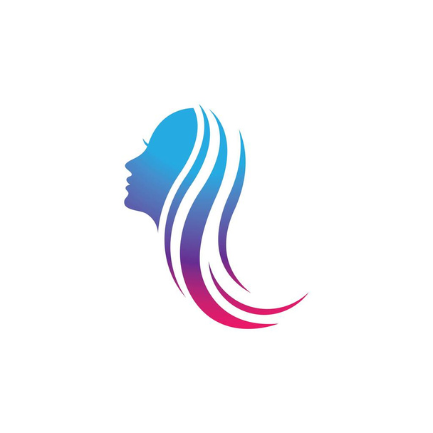 Beauty hair and salon logo vector icon design - Vector, Image