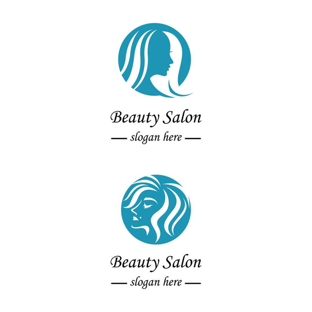Дизайн логотипа салона красоты и логотипа - Вектор,изображение