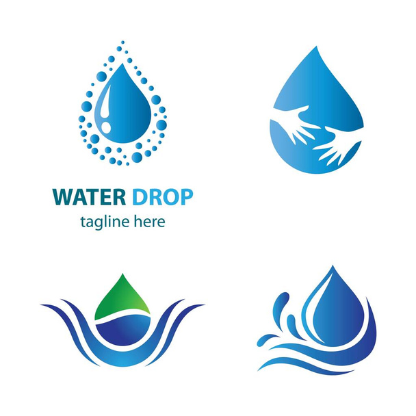Wasser Tropfen Logo Bilder Illustration Design - Vektor, Bild