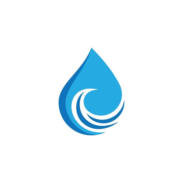Νερό πτώση λογότυπο εικόνες εικονογράφηση σχεδιασμό - Διάνυσμα, εικόνα