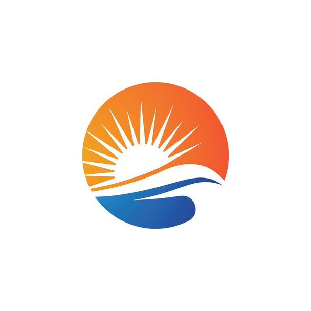 Sonnenuntergang Logo Bilder Illustration Design - Vektor, Bild