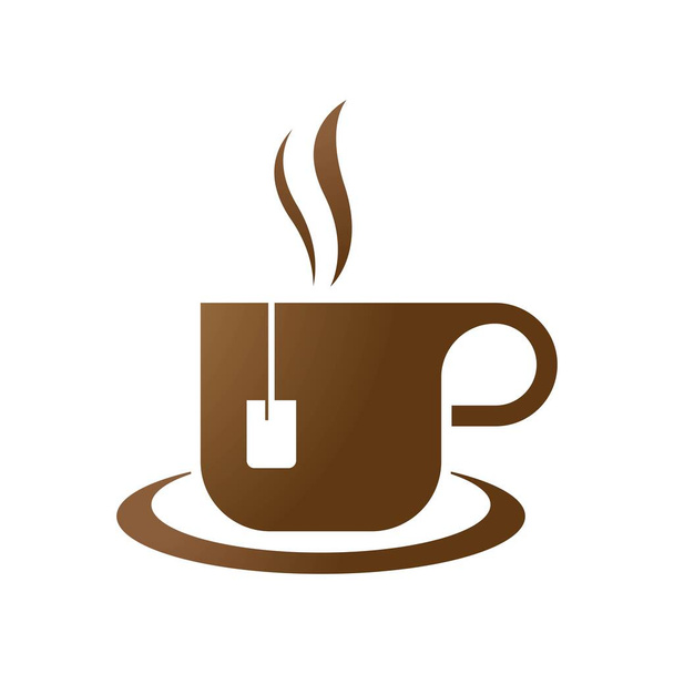 Xícara de chá logotipo imagens ilustração design - Vetor, Imagem